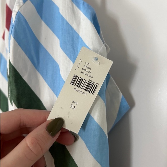 Anthropologie Blue, Green, and Red Striped Dress - Picture 7 of 8